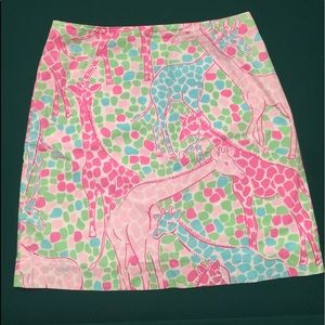 Lilly Pulitzer Giraffe Skirt - Size 8